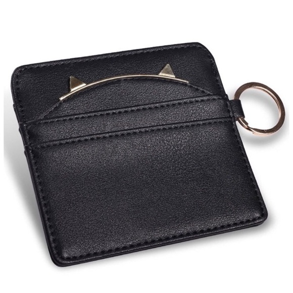 Handbags - 😻 SALE Cat Ears Mini Card Holder Wallet w Keyring